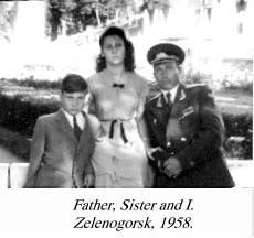 Father, Sister and I, Zelenogorsk, 1958.