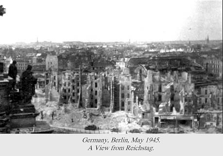 Germany, Berlin, May 1945. A View from Reichstag.