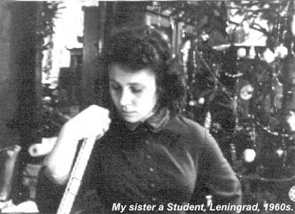My sister a Student. Leningrad, 1960s.